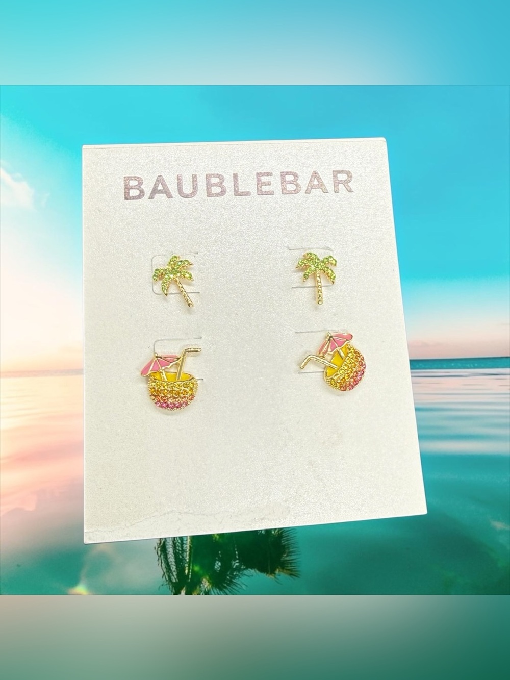 🌴🍹BAUBLEBAR🌴🍹Tropical Themed Stud Earring Set/NWT